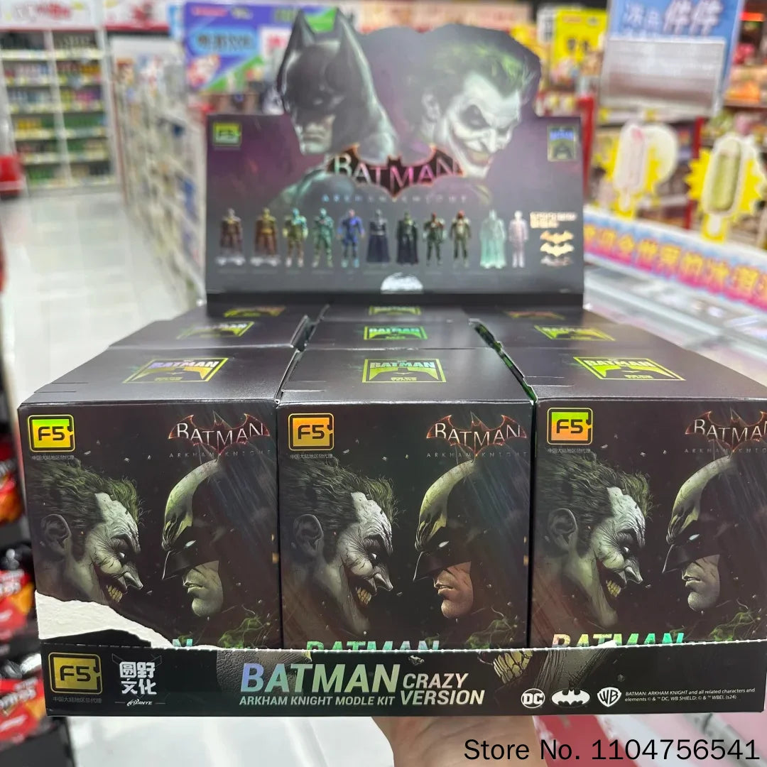 Crazy Edition Arkham Knight Batman Series2 Mystery Box F5 Roundd Culture Batman Vs Joker Action Figure Assemble Collectible Gift