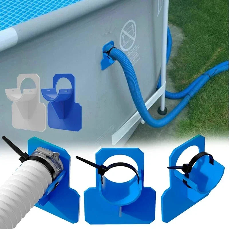 1Set Swimming Pool Pipe Holder Mount Supports Pipes 30-38mm for Intex Bestway Ground Hose Outlet with Cable Tie Pool Accessories