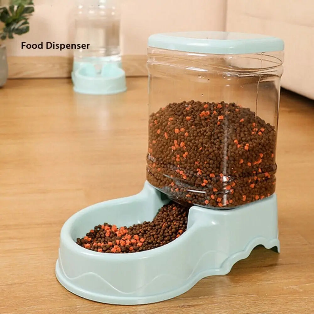 Keep your pets happy and hydrated with this automatic pet feeder and water fountain combo—fresh food and water anytime!
