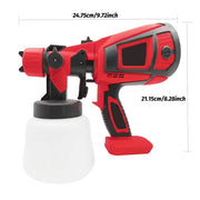 HVLP Paint Sprayer Compatible with Milwaukee 18V Battery 30000RPM Electric Paint Gun with 1.0/1.5/1.8/2.5mm Nozzles
