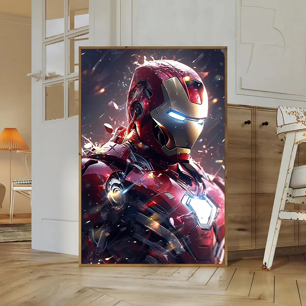 1PC frameless, Paintings Avengers Poster Print Marvel Movie Figures Decor Iron Man Wall Art Canvas Painting Superhero Kid