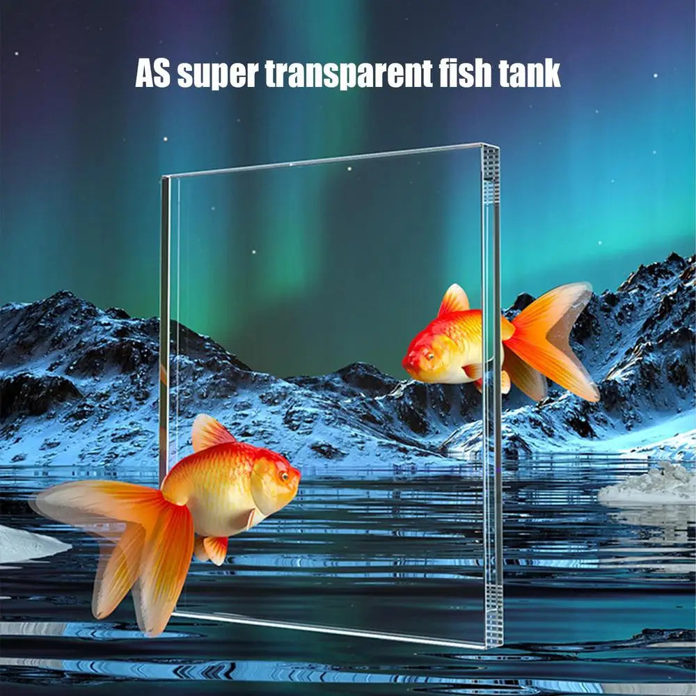 Fish tank Aquarium Kit Small Beginner Fish Tank Decorative Fish Tank For Terrapin Tortoise Turtle Household Clear Aquarium