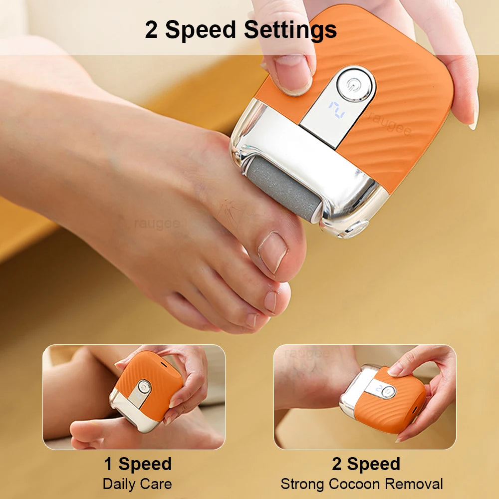 Electric Foot Grinder Rechargeable Automatic Portable Foot Callus Remover Rubbing Pedicure Polishing Hard Dead Skin Removal Tool