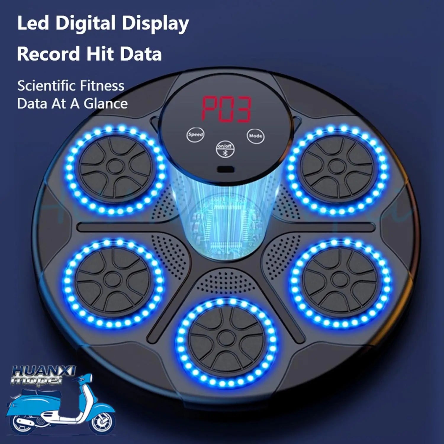 Upgrade Intelligent Music Boxing Machine for Adults & Kids, LED Display & Smart Bluetooth, Wall Mounted Boxing Trainer for Home, Indoor and Gym Use, Have Fun