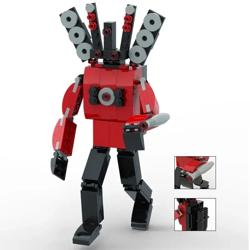 Moc Skibidi Toilet Action Figures Model Building Blocks Camerman Titan Speakerman Surveillance Man TVMan Boys Toys For Kids Gift