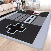 Game Area Rugs 3D Printed Player Home Non-Slip Crystal Floor Mat Retro Gamepad Gaming Rug for Living Room Decor Gift for Friend