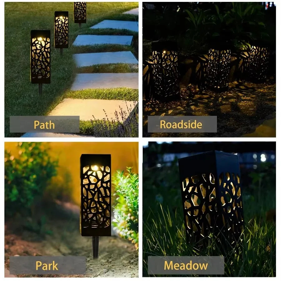 Outdoor LED Solar Lights Solar Powered Garden Lamp Waterproof For Yard Patio Lawn Pathway Walkway Decoration Lighting
