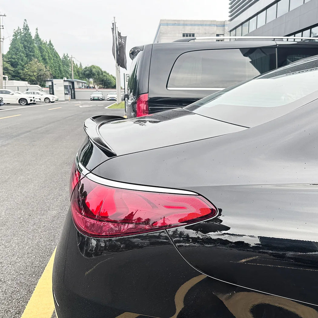 For Mercedes W214 E Class E260 E300 E350e E400e E53 E63 2024 2025 AMG Car Rear Trunk Spoiler Trim Roof Tail Wing Body Kit Trim