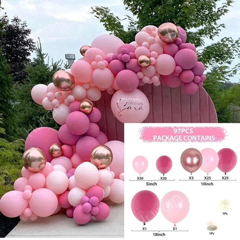Balloon Garland Arch Kit Birthday Party Decoration Girl Birthday Foil Balloon Bridal baptism Decor Globos Wedding Party Supplies