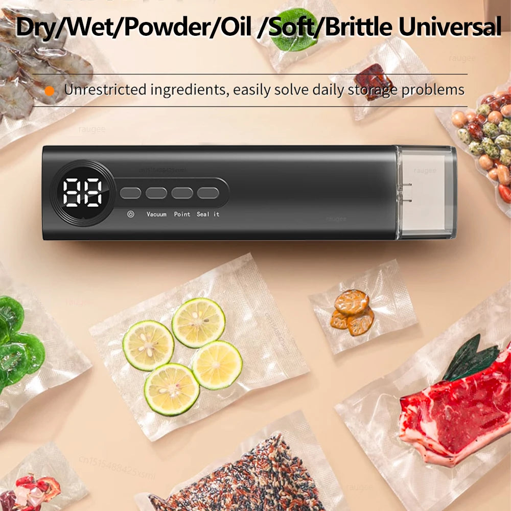 Food Vacuum Sealer Vacuum Packaging Machine Automatic Household Plastic Bag Sealer Food Vacuum Sealing Machine with Sealing Bags