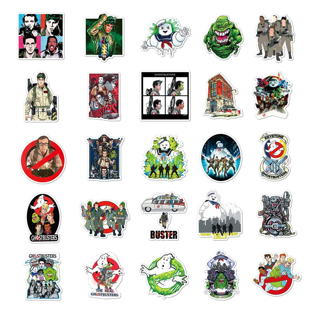 50PCS Personalized American TV Ghostbusters Graffiti Stickers DIY Skateboard Water Cup Luggage Stickers