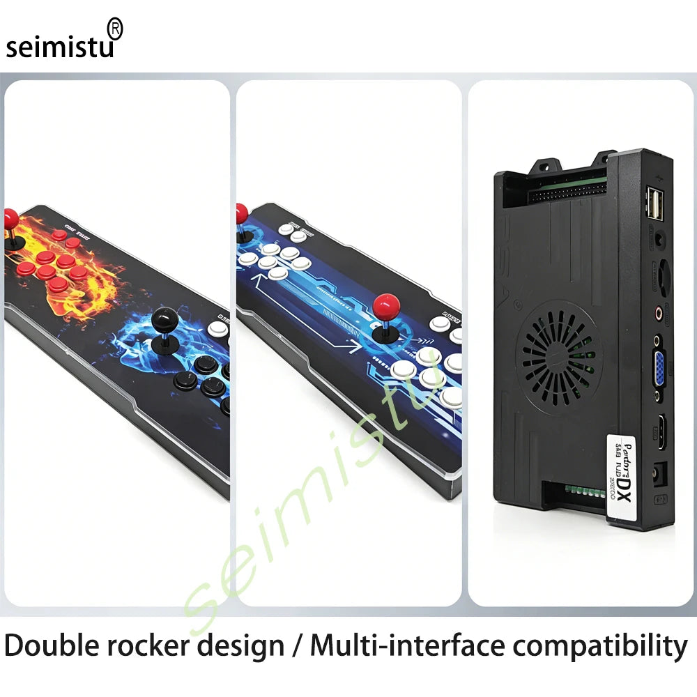 Arcade Game Console Pandora 268000 in 1 Box 3D Retro Video Game Machine with Game Board 8 Way Joysticks & Push Buttons to TV