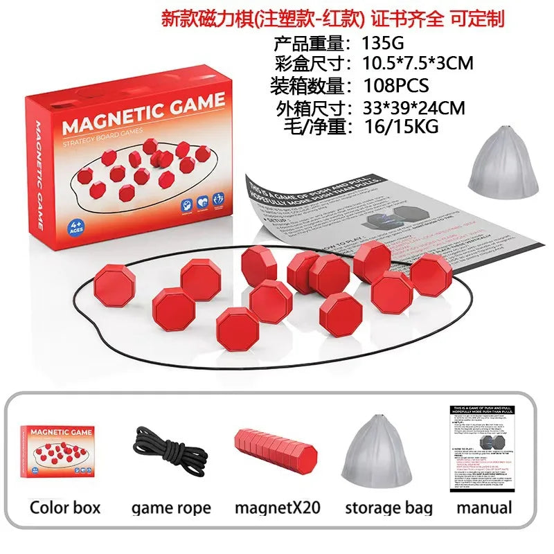 Party Games Magnetic Stones Game Interactive Magnet Board Strategy Game for FamilyKids Adults High quality longest side 3.4cm