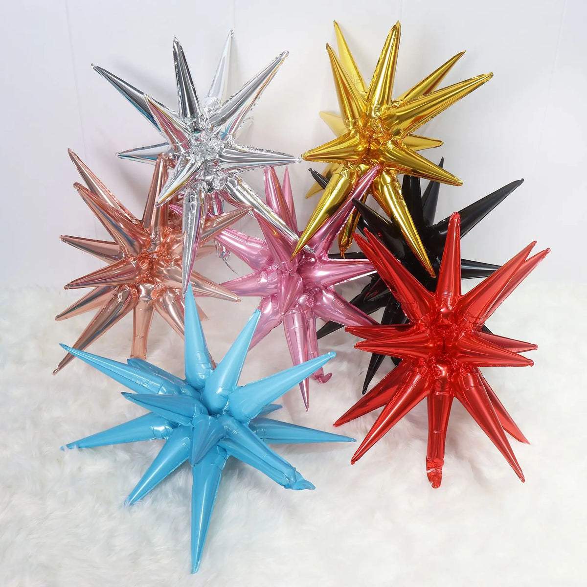 1/2/5pcs Starbust Balloons Rose Gold Silver Gold Explosion Star Foil Balloon for Birthday Christmas Wedding Decor Kid Air Globos