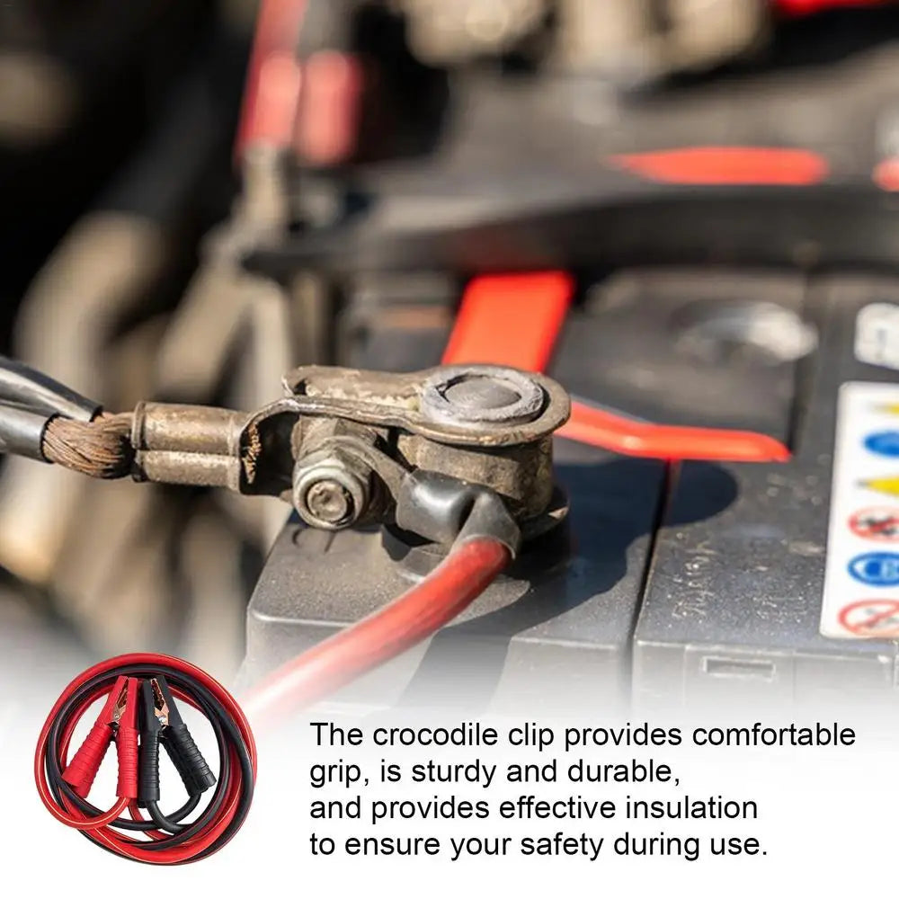 3/4 meters 1500A Car Battery Jump Starter Cable Booster Cable Clamps Emergency Jump Starter Leads Van SUV Double-ended Clips