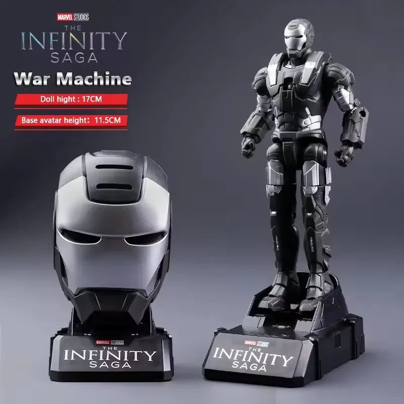 Marvel Action Figure Deformable Toy Iron Man MK3 Captain America Joints Mobility Head Shaped Statue Model Doll Toys Kids Gifts