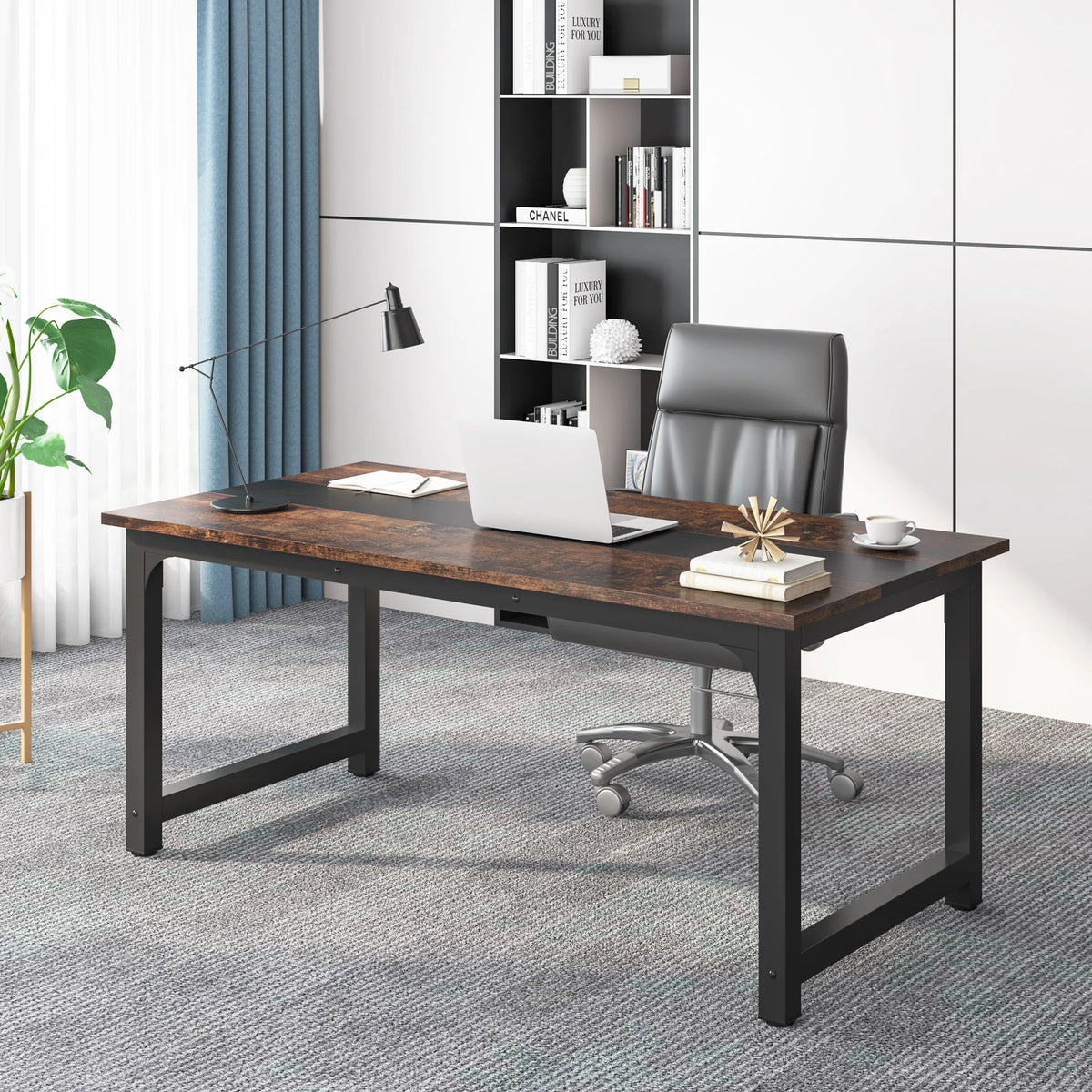 Tribesigns Large Office Desk Computer Table Study Writing Desk Workstation for Home Office Modern Computer Desk
