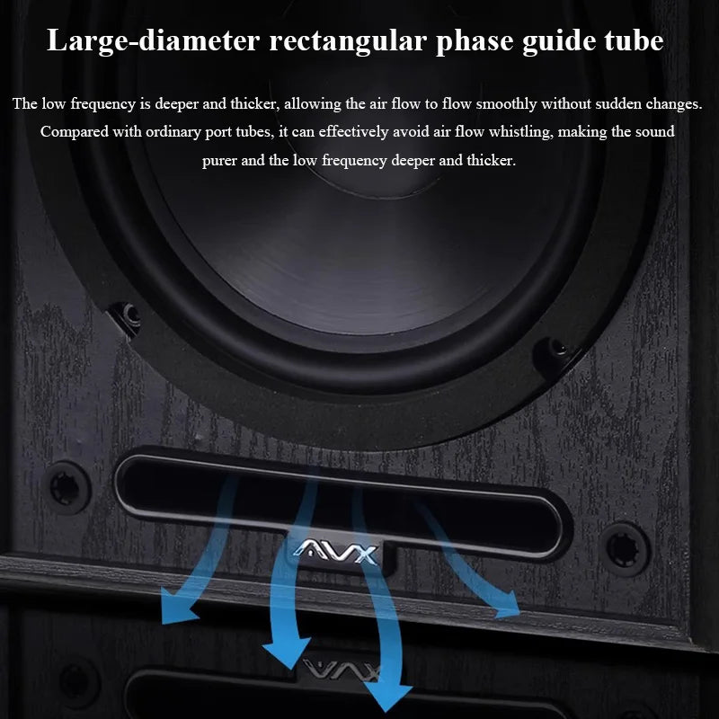 Household 6.5 Inch Bookshelf Speaker 100W*2 Output Power 2 Way HIFI Passive Speaker 2.0 Stereo 1 Inch Silk Film Dome Tweeter