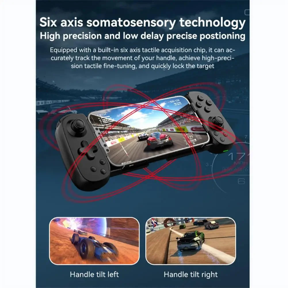D6 Wireless Gamepad Stretching Extendable Gaming Controller Bluetooth Handle Pad for Phone Android Gamepad Game Accessoires