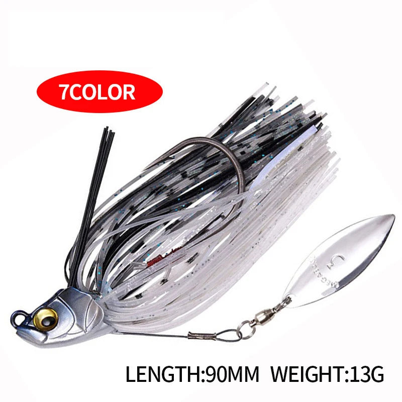 13.5G Spinner Bait Bass Jig Chatter Bait Fishing Lure Chatterbait Fishing Kit Wobblers for Bass Fishing Tackle Fishing Spoon