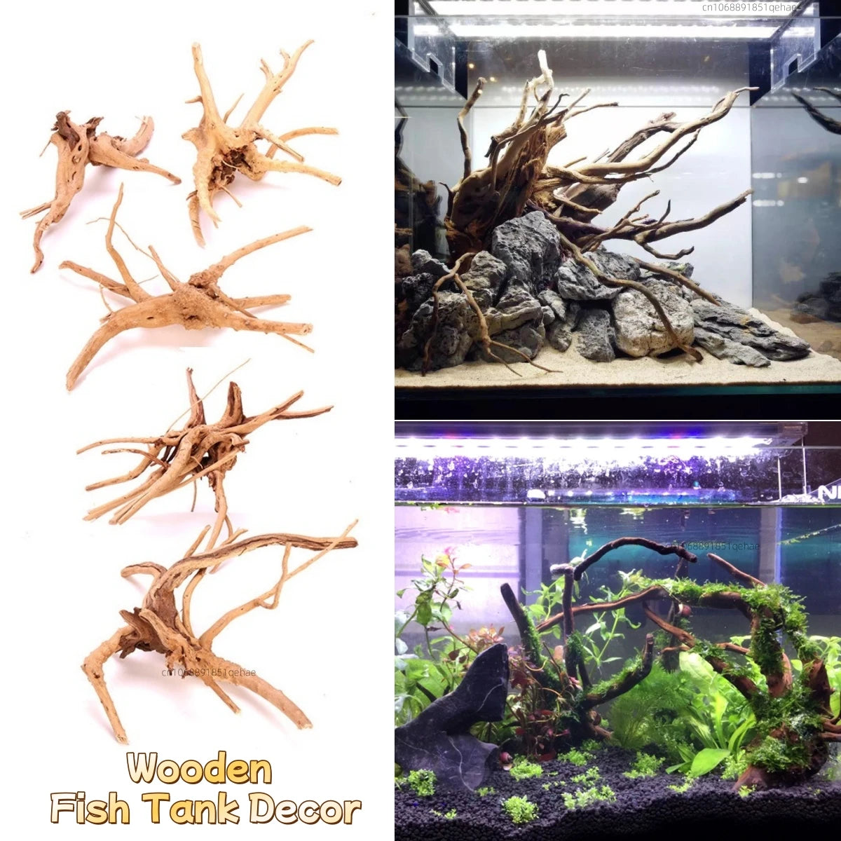Fish Tank Decoration Natural Wooden Small Habitat Roots Driftwood Scenery Decorative Ornaments Aquarium Landscape Tree Roots