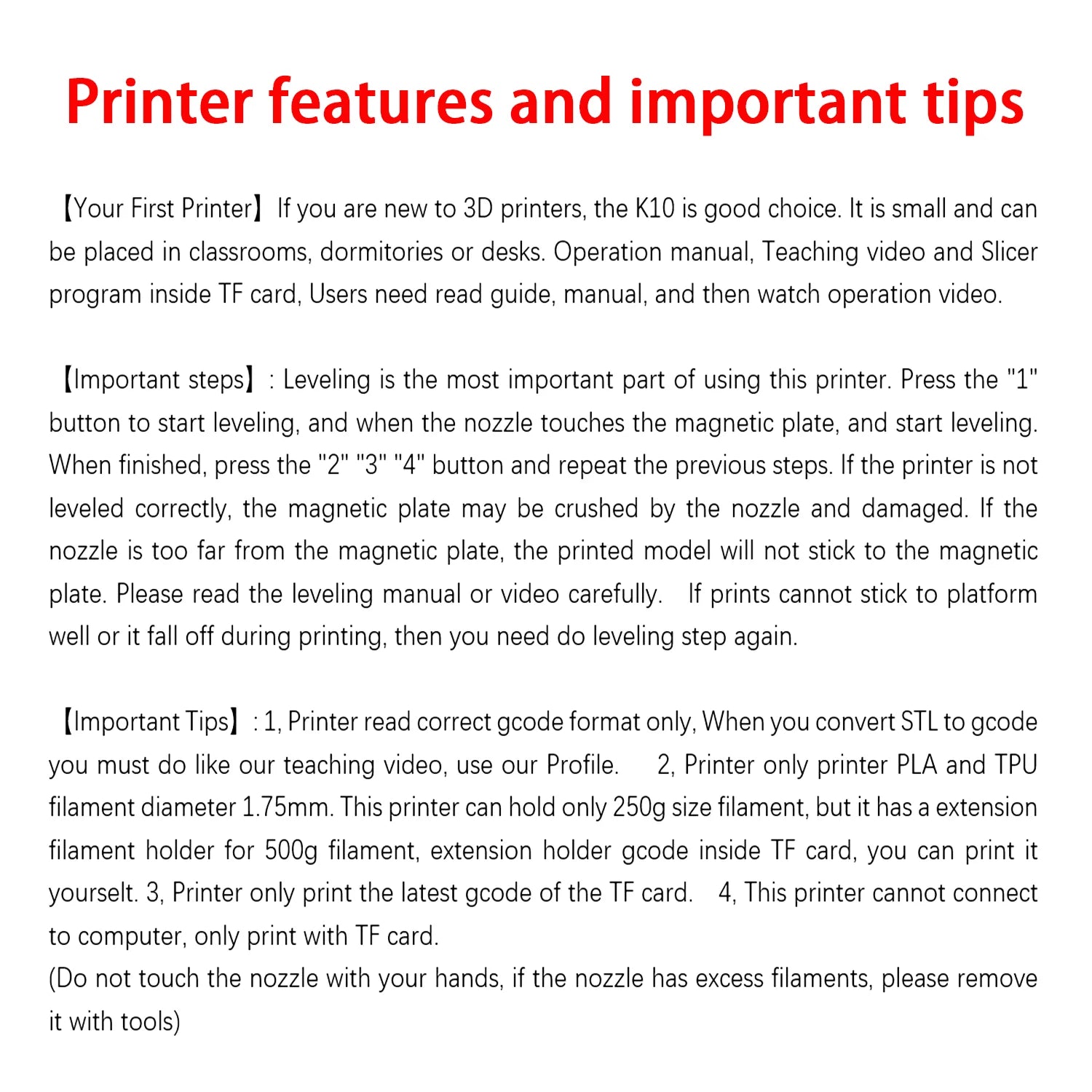 EasyThreed 3D Printer