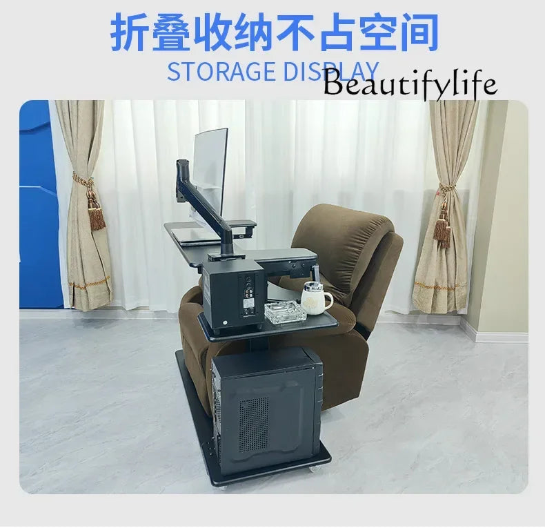 Computer desk bed notebook desktop computer desk bedside table lifting table lazy table cockpit suspension bracket