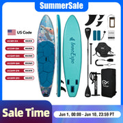 InnoExpo Stand Up Paddle Board Inflatable Surfboard Surf Sup Board Non-Slip Water Sport Paddleboard with Accessories