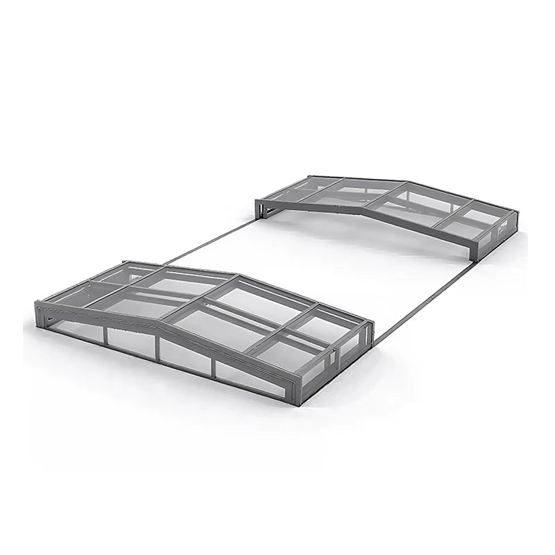 Any Size Custom Aluminum Telescopic Swimming Pool Cover Transparent Retractable Weatherproof Outdoor Backyard Garden Patio Shelt