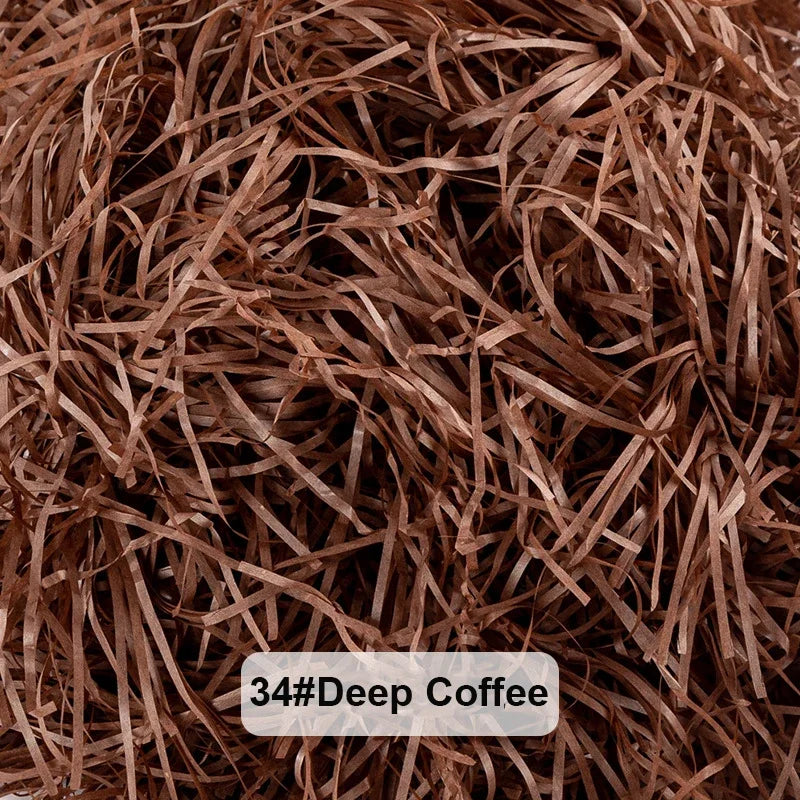 100-20g Multicolored Raffia Paper Shreds & Strands Shredded Crinkle Confetti For DIY Gift Box Wrapping & Basket Filling