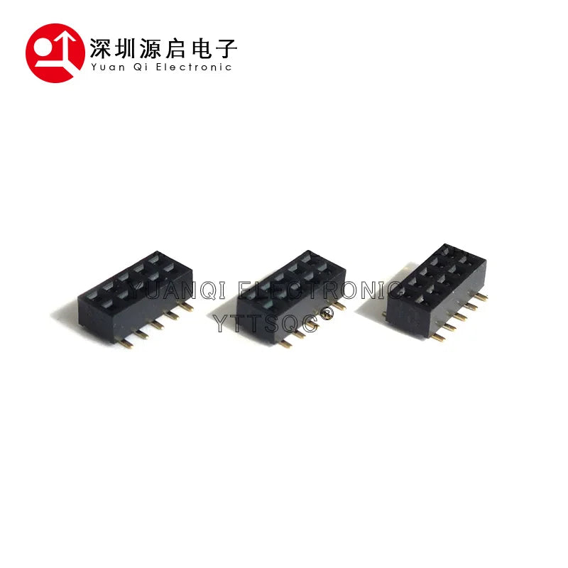 Secure your connections with this double row female pin header—featuring 2.0mm plastic height and designed as a pinheader PCB socket for reliable circuit board interfacing!
