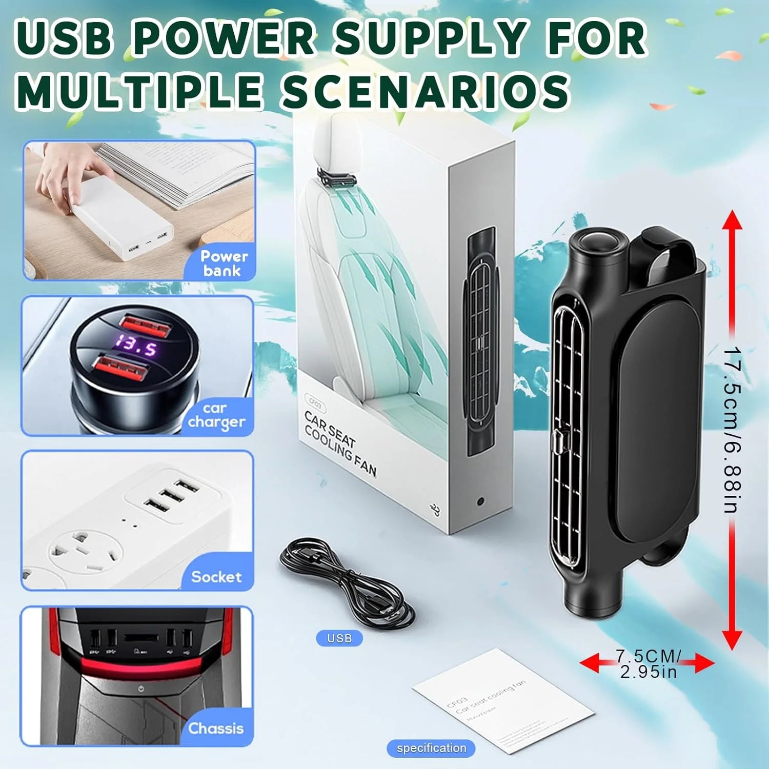 Car Seat Cooling Fan