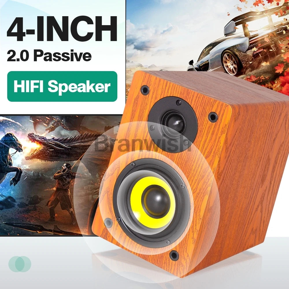 120W High-power High-fidelity Speaker Home HIFI Fever Passive Audio Home Theater Bookshelf Desktop Surround 4 Inch Speakers