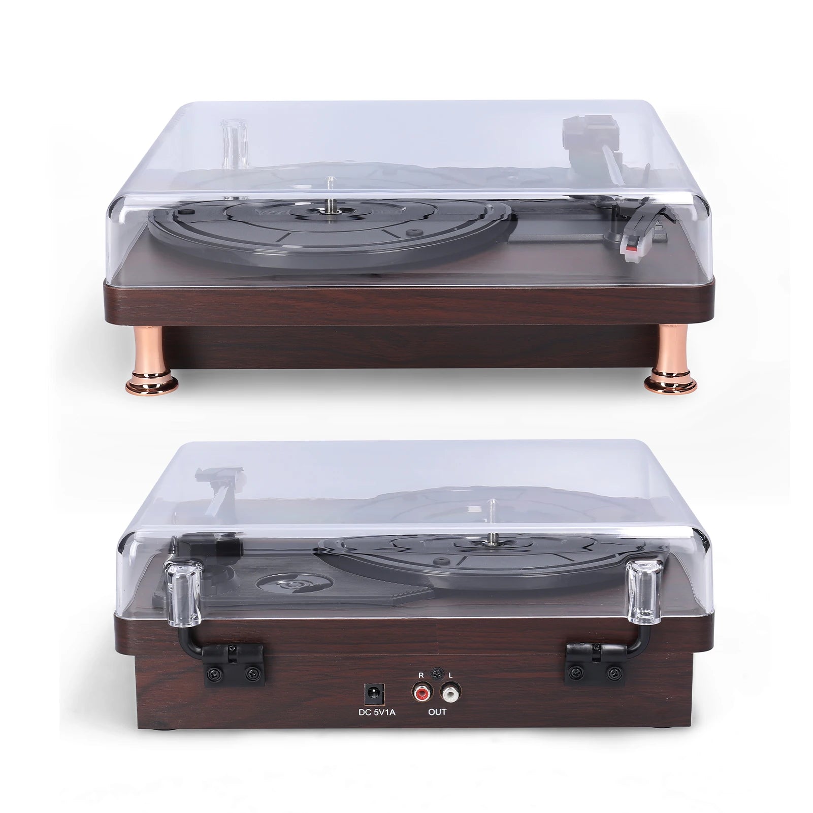 Retro Vinyl Record Player Record Player with Dustproof Cover Classic Nostalgic Style Record Player EU/US Plug Record Player
