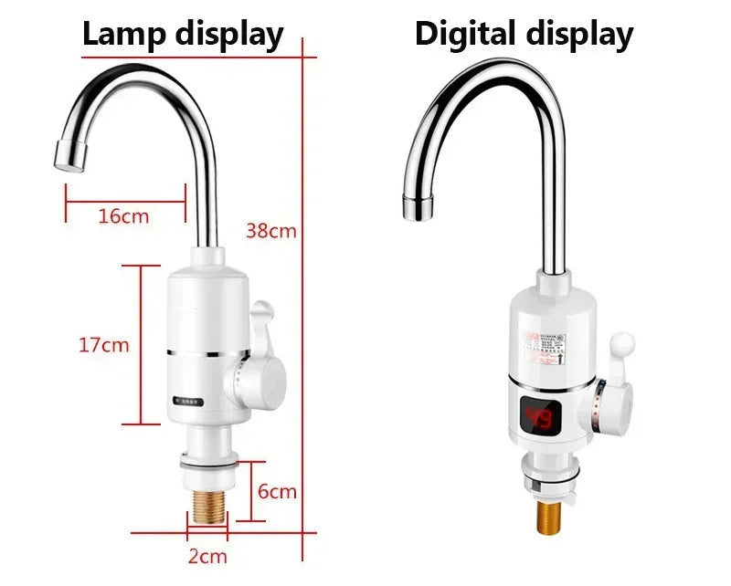 220V 3000W Electric Water Heater Kitchen Instant Hot Water Tap Heater Water Faucet Instantaneous Heater Heating Tap