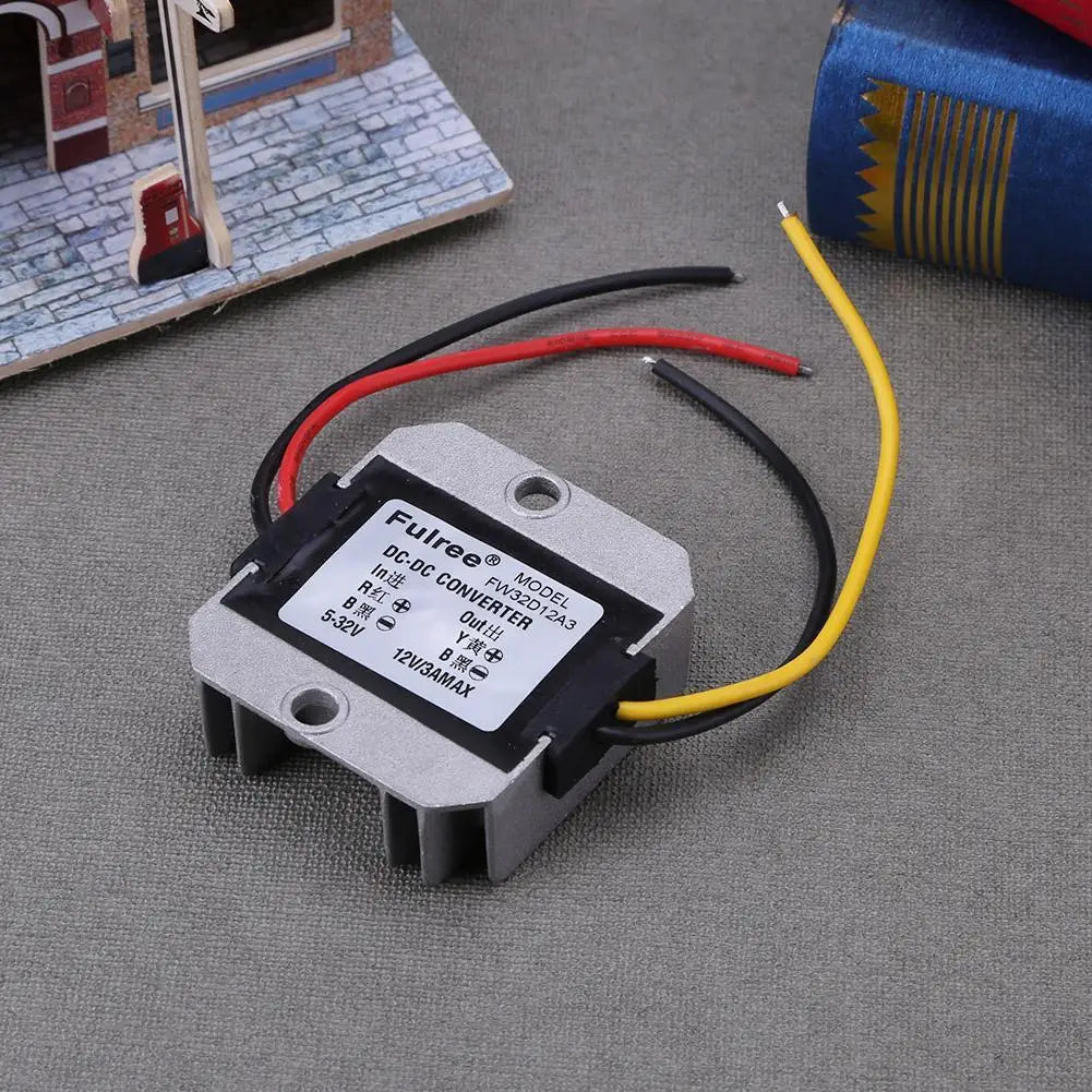 DC 5-32V to DC 12V 3A 36W Stabilizer Transformer Regulator Automatic Step Up Down Voltage Module LED Solar Car Power Converter