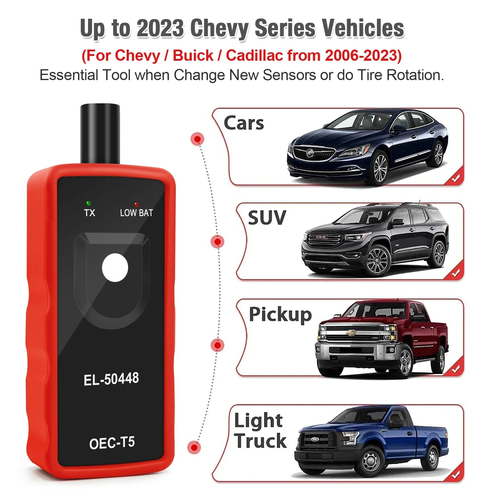 Tire Pressure Resetter El-50448Tpms Is Suitable for Universal Vehicle Models