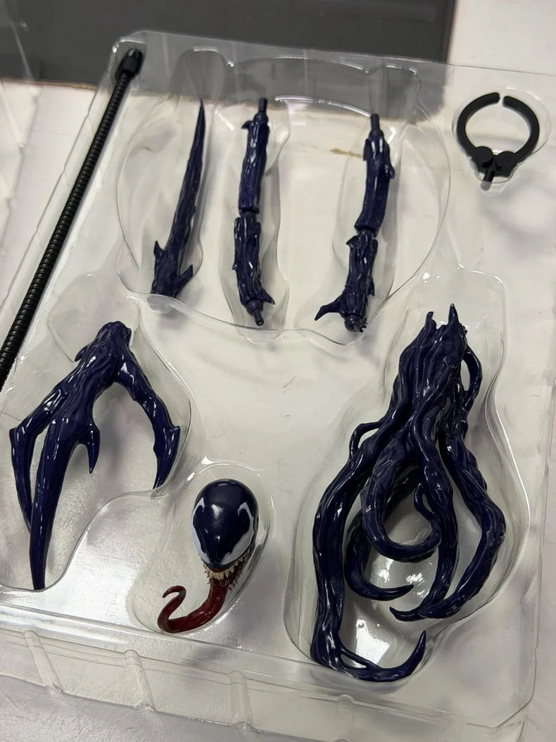 In stock NEW Mess Toys Venom Lethal Neighbor Spider Man Symbiotic Black Suit Messtoys Spiderman Anime Action Figure Model toys
