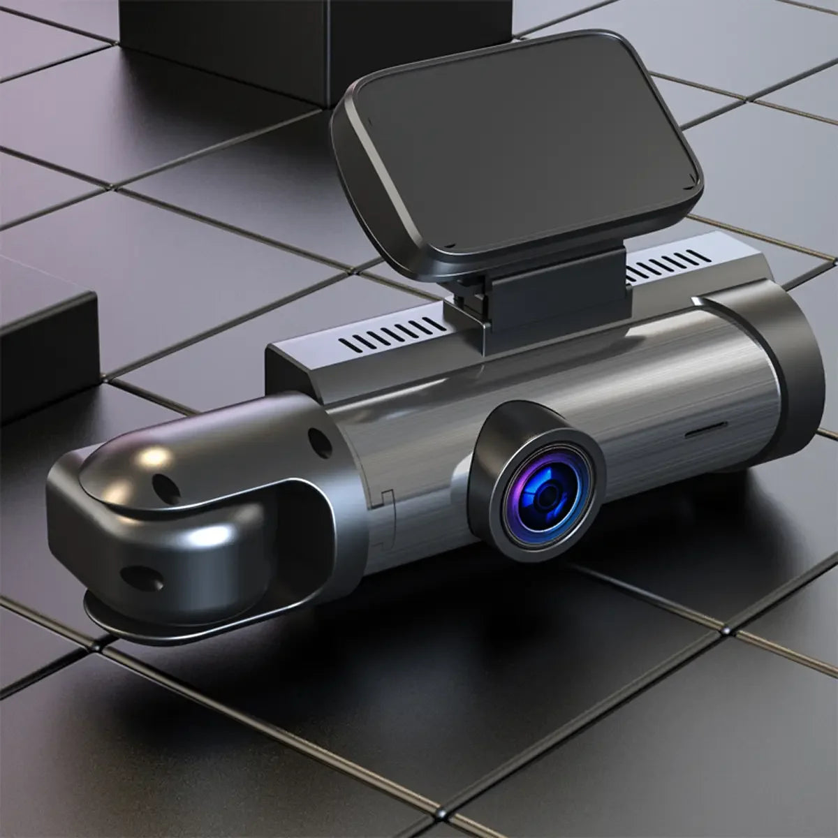 Dash Cam 3.16 Inch 3 Lens Dash Cam, Front Built-in Rear Camera, G Sensor HD Night Vision Wide Angle Car DVR, With 32GB SD Card