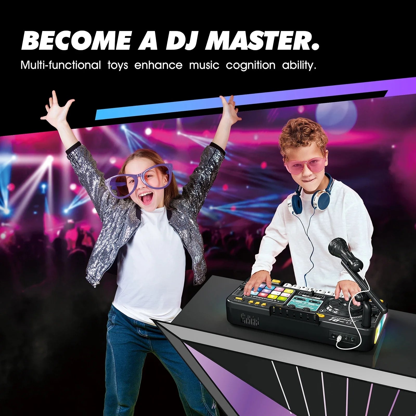 DJ Mixer with Microphone Electronic Piano Keyboard (KIDS)