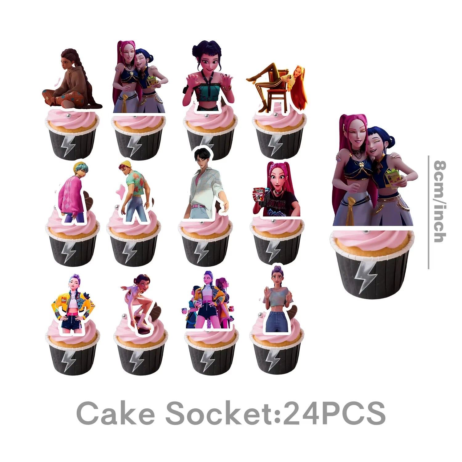 Hot K-Pop Birthday Party Decoration Set Kids Tableware Balloons Cups Plates Napkins Cake Topper Banner Gift Bag - Party Supplies