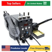 JCD Solder Station 8586 2-in-1 Electric Soldering Iron And Hot Air Gun Set for SMD Rework Desoldering Welding Machine Repair Tool Kit