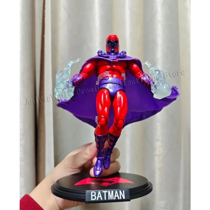 Mafex Anime Figures X-Men Magneto Figure Toy 3 Heads Action Figure Boys Collection Model Desk Decorat Ornament Gift Toy