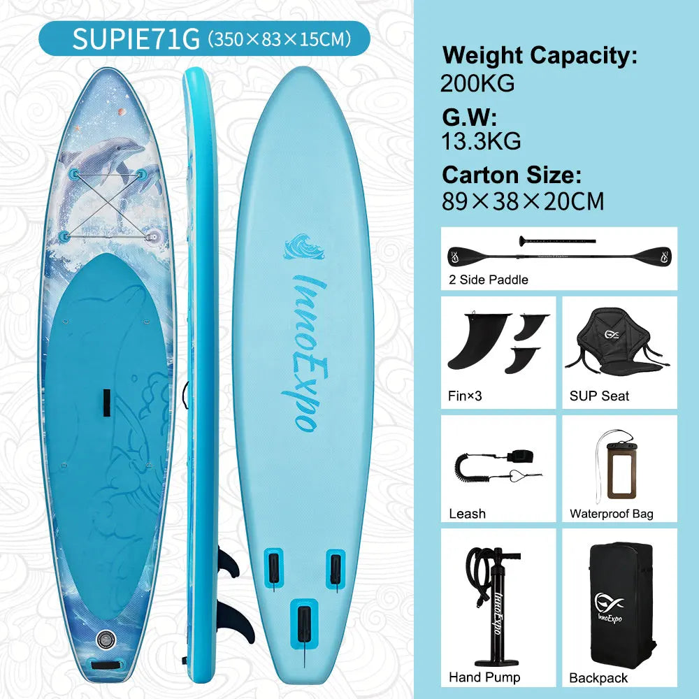 InnoExpo Stand Up Paddle Board Inflatable Surfboard Surf Sup Board Non-Slip Water Sport Paddleboard with Accessories