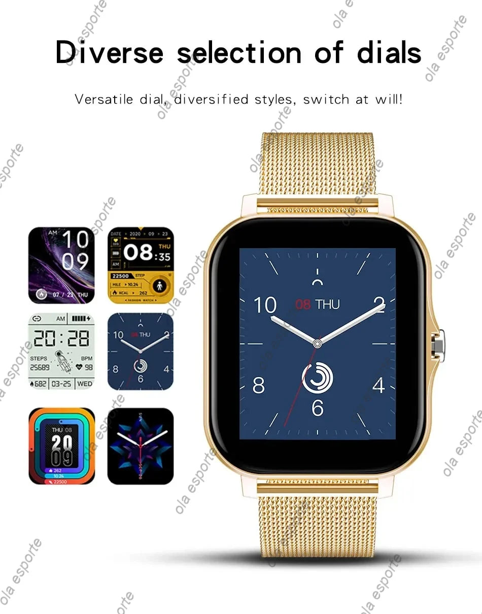 Stay stylish and connected with this versatile smartwatch designed for both men and women!