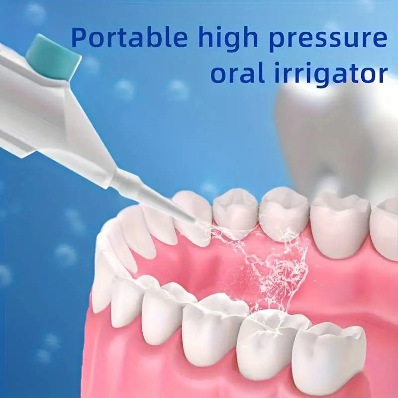 Keep your smile fresh on the go with this portable oral irrigator—high-pressure water flossing for a deep clean anytime, anywhere!