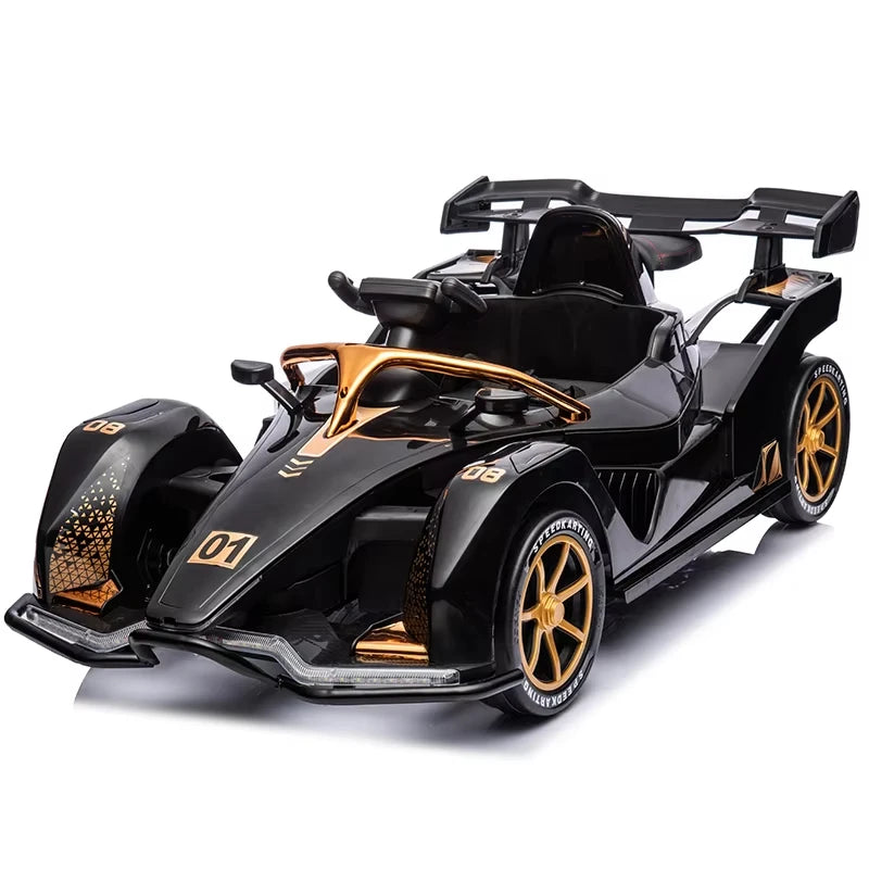 Hot Sale 2-seater F1 kids e-go-kart | 12V , e-bike/scooter-like, Parent-controlled (Safe), Parent-kid Fun, fit for Parks