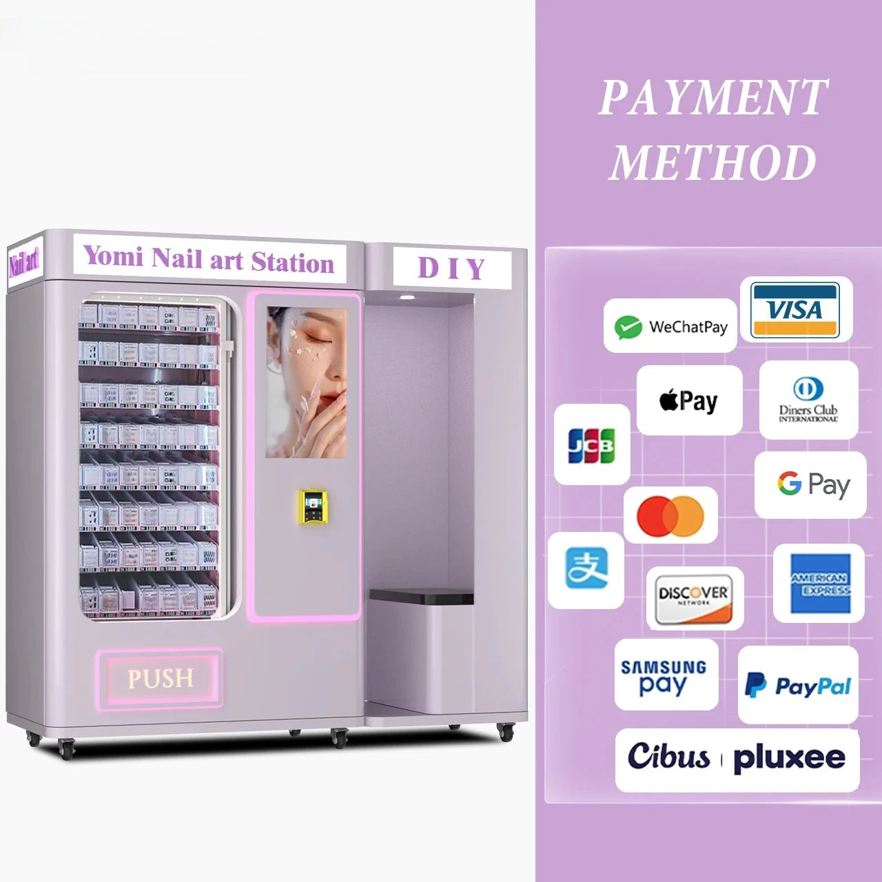 3D Smart Nails Printer Vending Machine Self Service Nail Art Machine With Automatic Nail Printer Machine