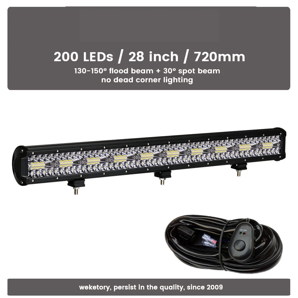 NLpearl 120W 420W 600W LED Bar Work Light for Tractor Boat Off-Road Truck Suv Atv Spot Flood Combo 12V 24V Led Working Lights