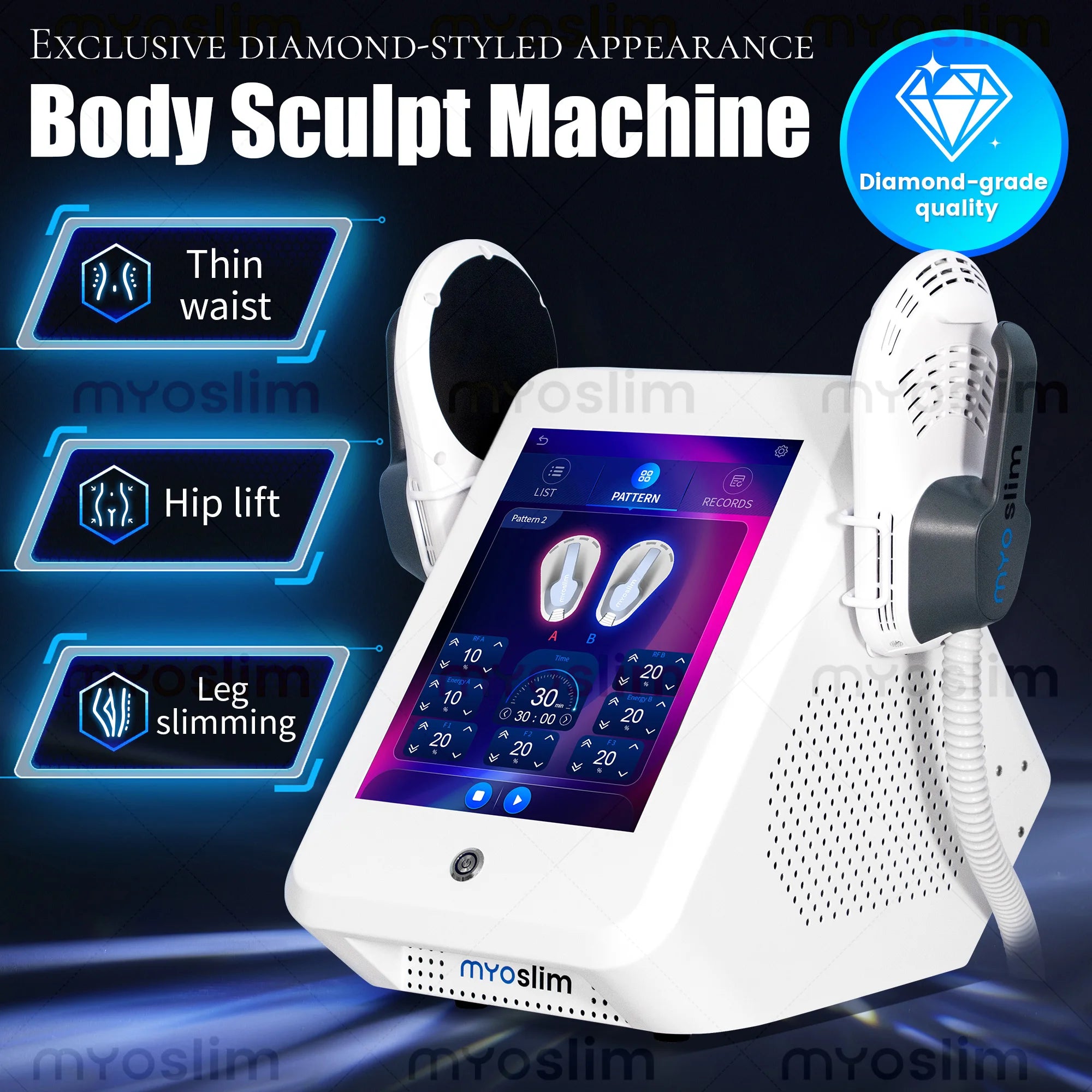 6500W EMS Neo RF Body Sculpt Machine Pro Electromagnetic Fat Burning Muscle Stimulation Slimming Device For Fitness And Wellness